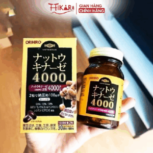 Viên uống chống đột quỵ tai biến Natto Kinase 4000FU Orihiro (60 viên) Nhật Bản