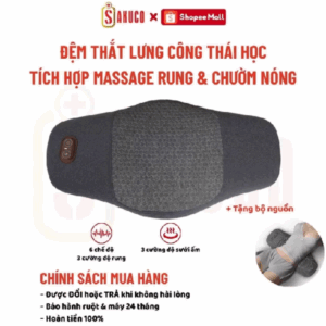 Đệm Kê Lưng Massage Sakuco 6 Chế Độ Tích Hợp Chườm Nóng Giảm Đau Mỏi Và Ngăn Thoát Vị Hiệu Quả