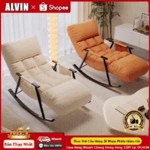 Giãn Ghế Bập Bênh Ghế Lười Đôi Có Gác Chân, Ghế Sofa Lười Khung Thếp, Đêm Bông Cao Cấp .